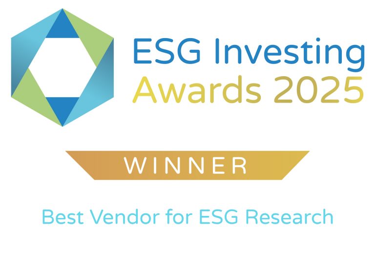 ESG Investing Awards 2025 winner - Best vendor for ESG research