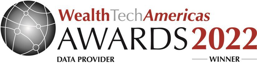 Wealth Tech Americas Awards 2022. Winner. Data Provider